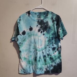 Hanes Tie-Dye Short Sleeve Tee - Blue and Black